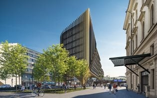 Prague: Zaha Hadid Architects'Masaryčka building construction works reach level three